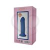 HITSENS 1 - Dildo de Silicona de Doble Densidad (Azul Eléctrico)